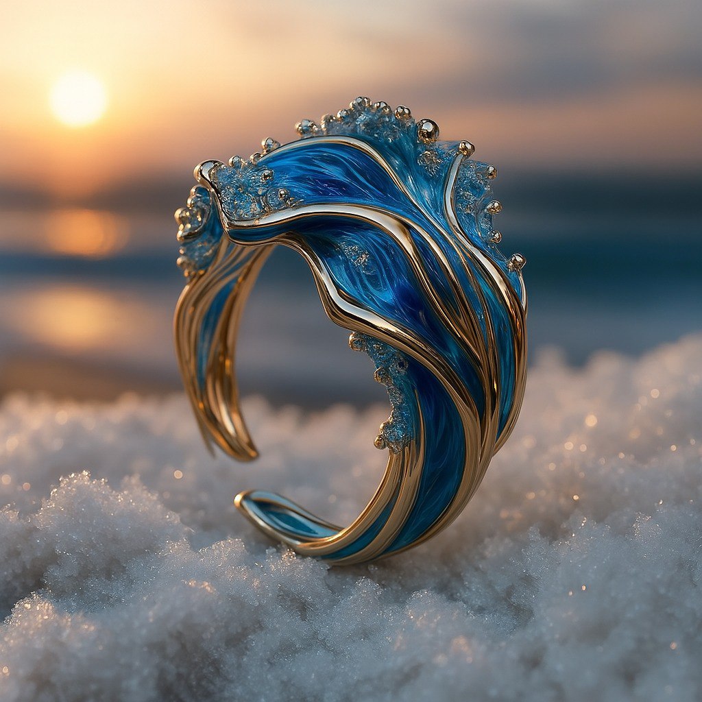 Milena | Anillo antiguo con un diseño ondulado