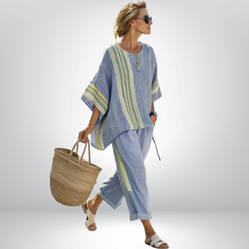 Daisy™ | Conjunto Boho de rayas