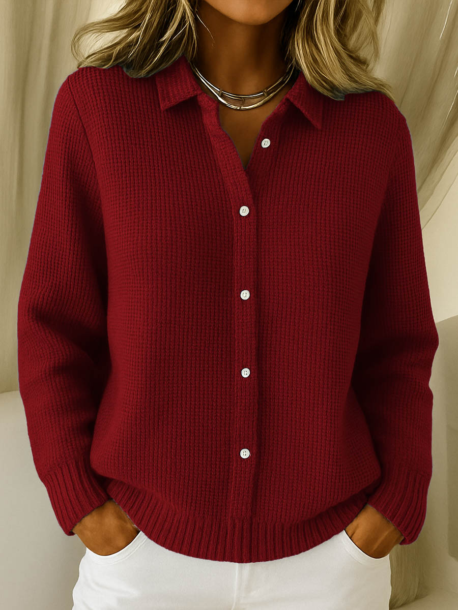 Elena | Cardigan Clásico de Punto Suave