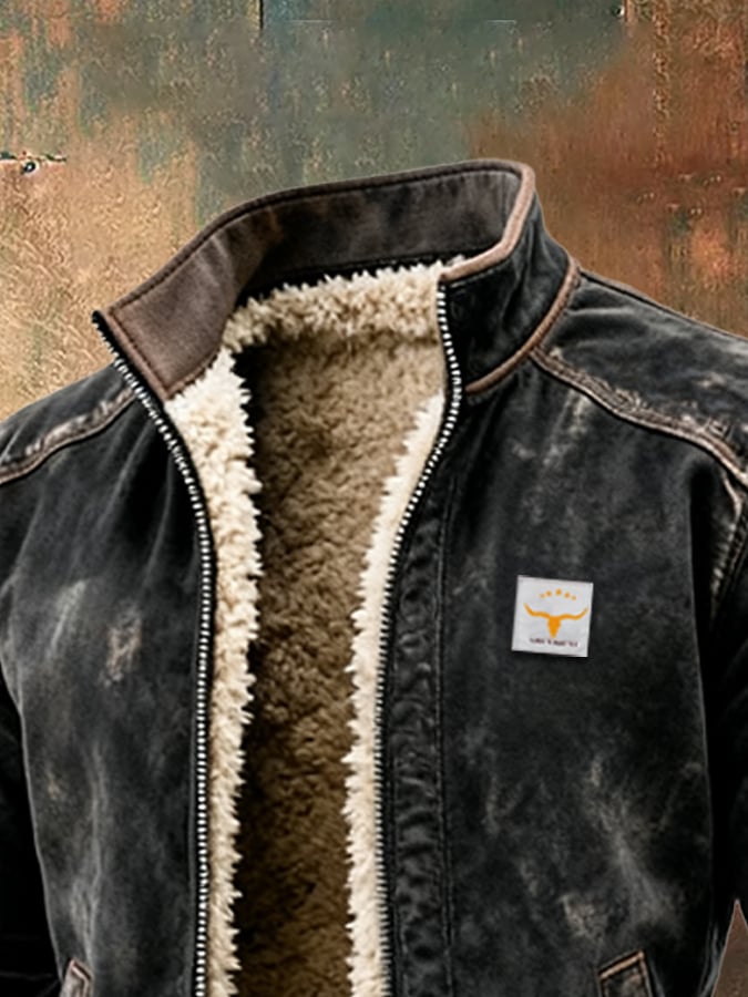 ANDRZEJ™ | CHAQUETA VINTAGE CON FORRO SHERPA
