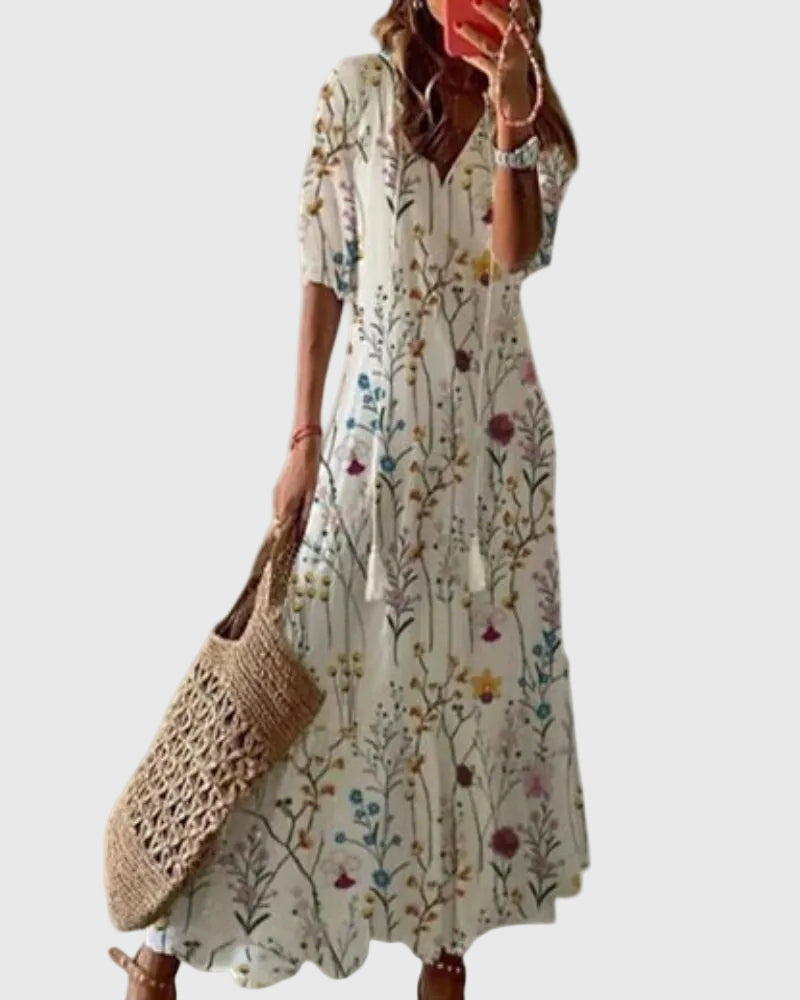 Sofia | Vestido Maxi Boho Vintage de Verano