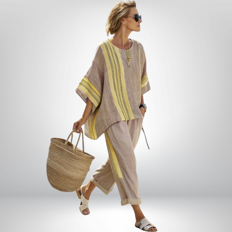 Daisy™ | Conjunto Boho de rayas