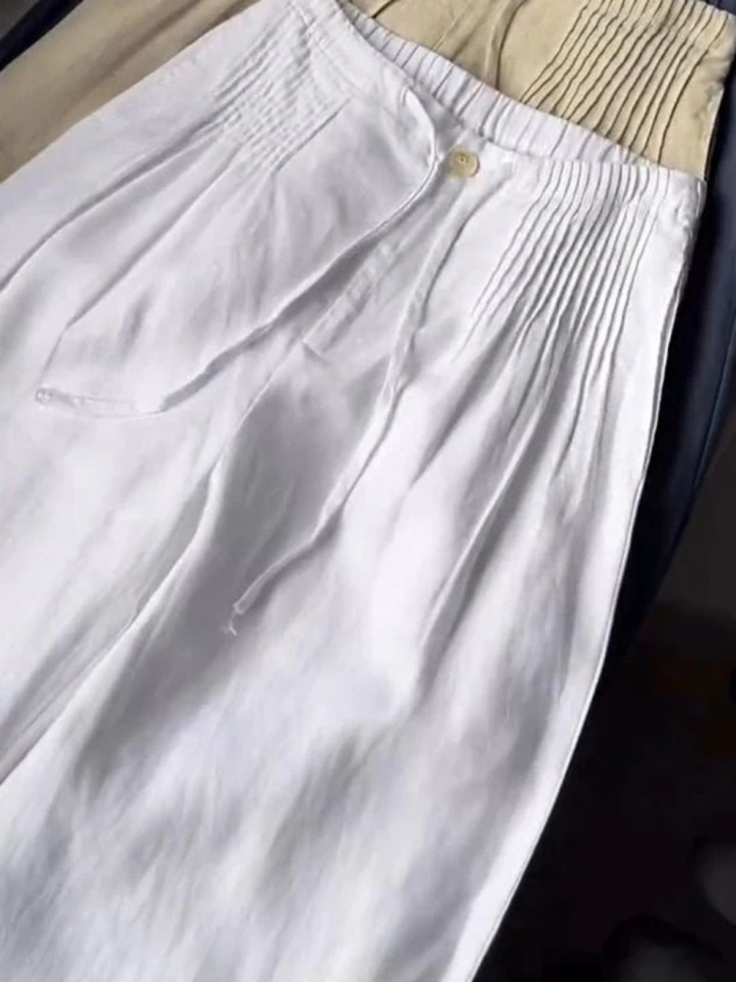 Zofia – Pantalones de algodón de pernera ancha