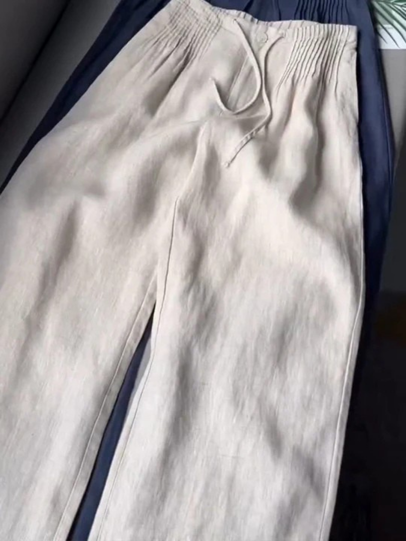 Zofia – Pantalones de algodón de pernera ancha