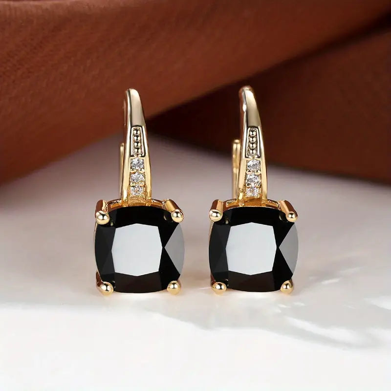 Mystic Stone | Pendientes de aro | Dorado