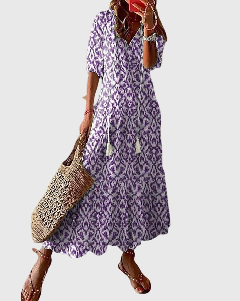 Sofia | Vestido Maxi Boho Vintage de Verano