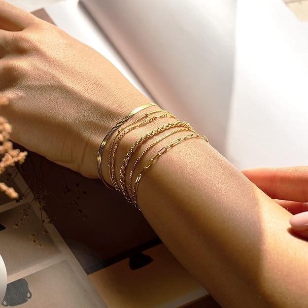Conjunto de pulseras Isabella | Oro