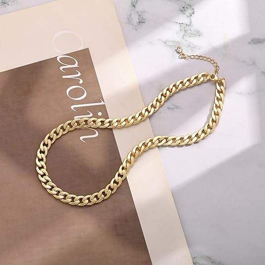 Collar de eslabón cubano grueso | Dorado