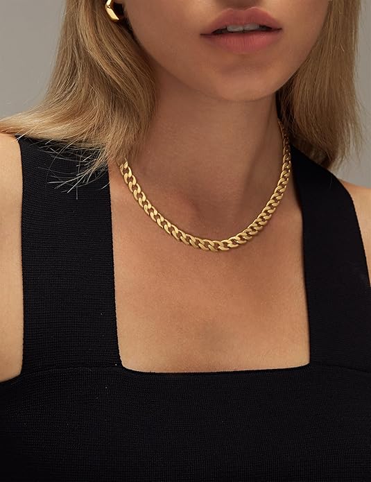 Collar de eslabón cubano grueso | Dorado