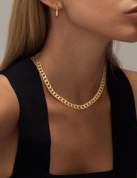 Collar de eslabón cubano grueso | Dorado