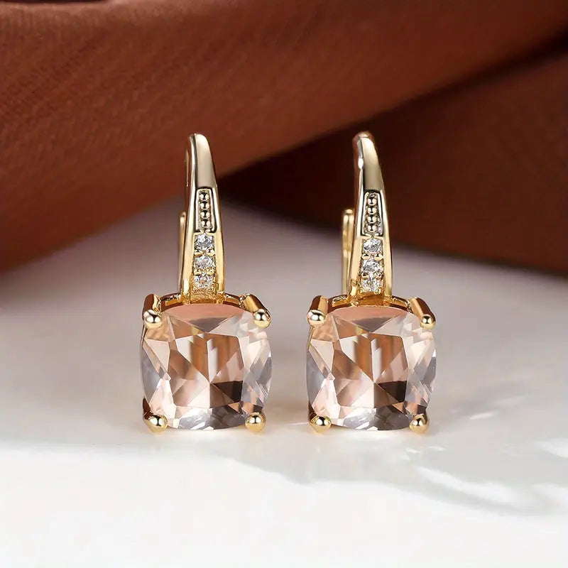 Mystic Stone | Pendientes de aro | Dorado