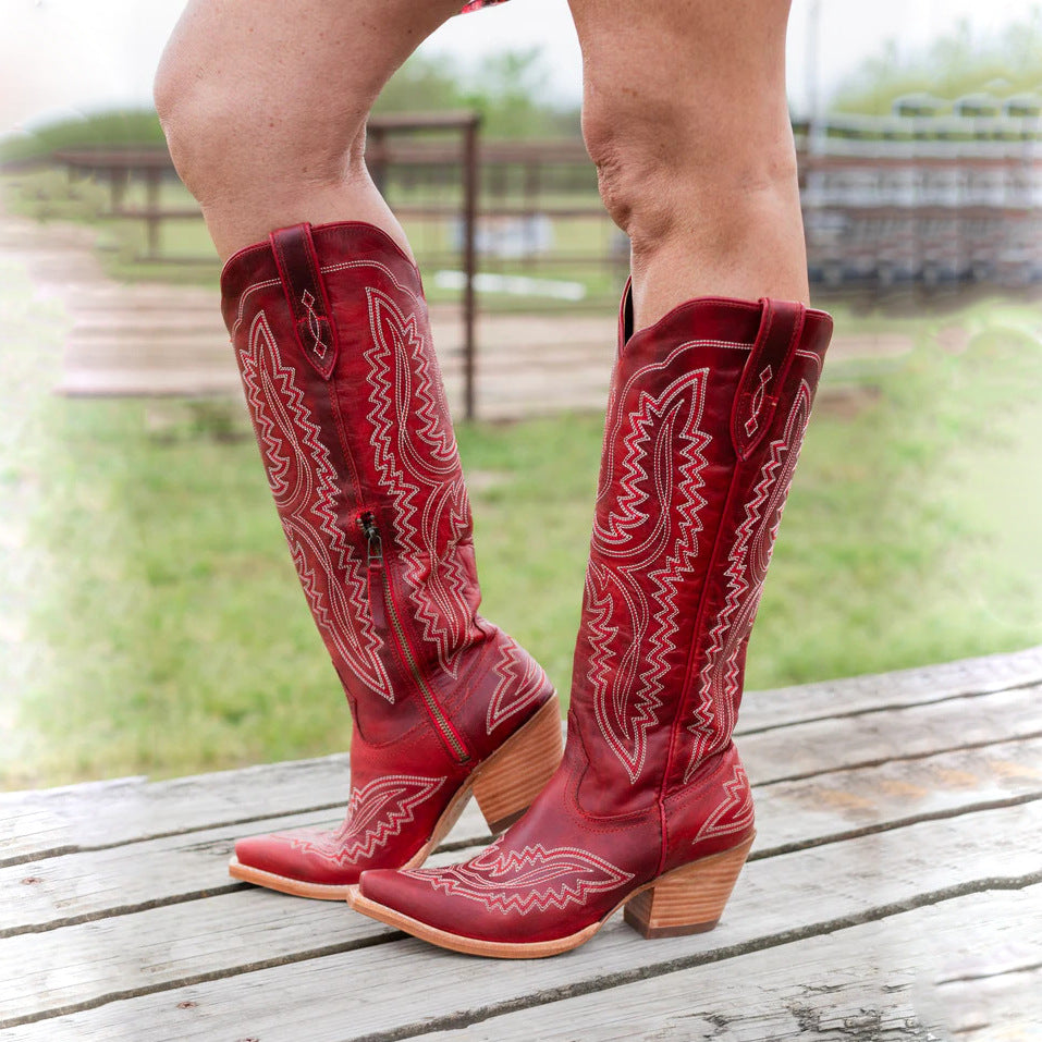 Conjuntos de vaquero Carter Ropa Botas Western de Puntera Puntiaguda Bordadas Vintage