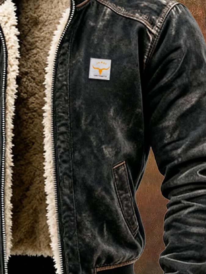 ANDRZEJ™ | CHAQUETA VINTAGE CON FORRO SHERPA