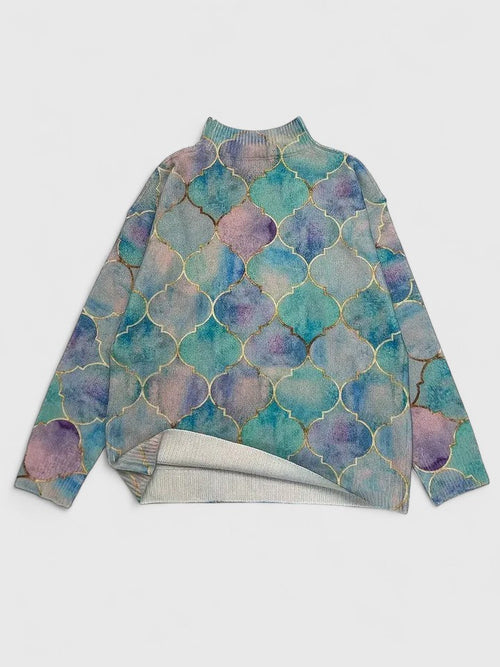 Amélia™ | Suéter de cuello alto dividido