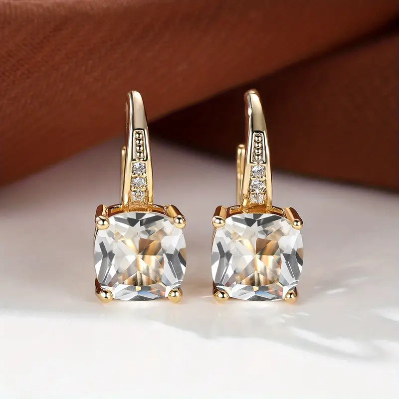 Mystic Stone | Pendientes de aro | Dorado