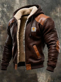 SZYMON™ | chaqueta cálida vintage de gamuza y cuero