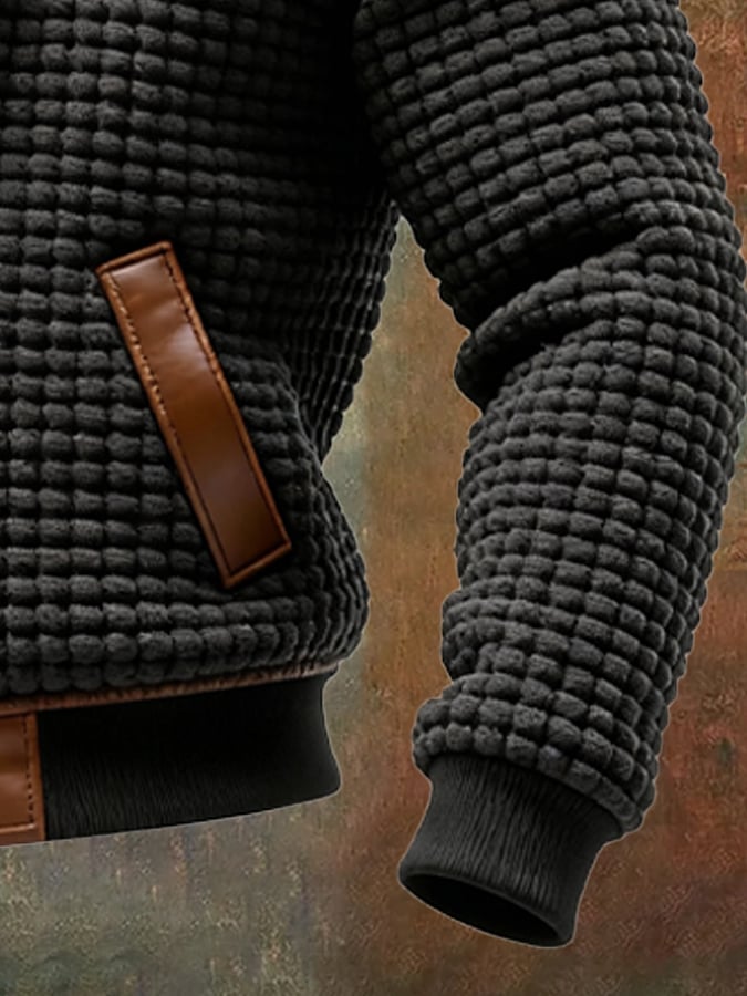 PIOTR™ | Chaqueta con textura impresa y acabado de cuero relieve