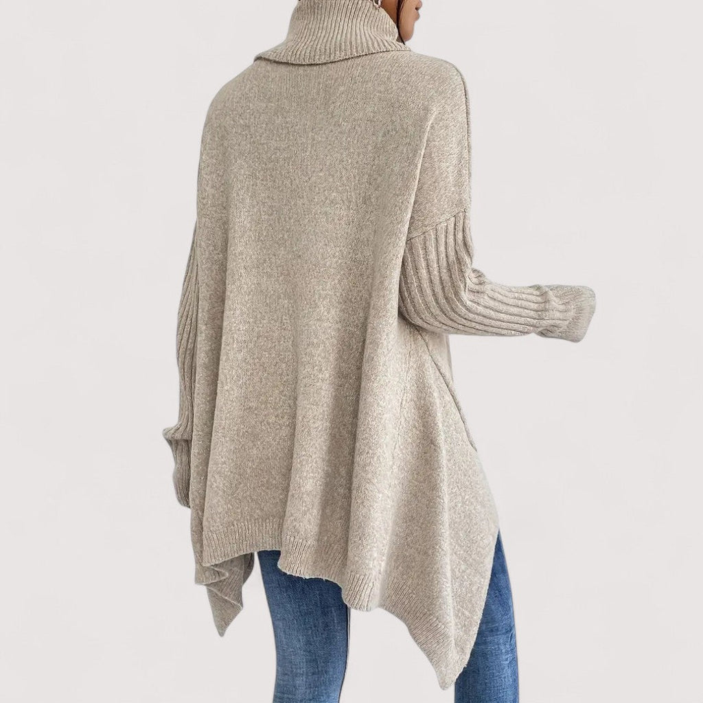 Patricia – suéter de cuello alto, largo y elegante
