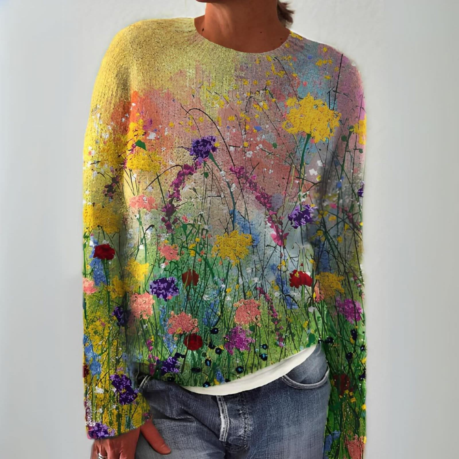 Meike | Suéter floral de otoño