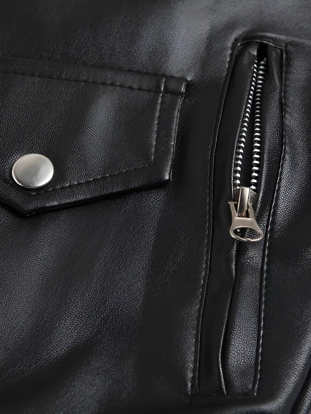 Austin™ | Chaqueta de Cuero Clásica Biker