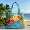 Brisa de la isla | Bolso tote acolchado hecho a mano