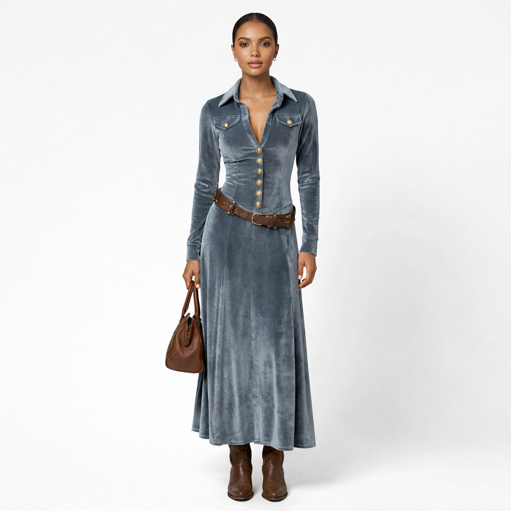 Dora | Vestido vintage de terciopelo