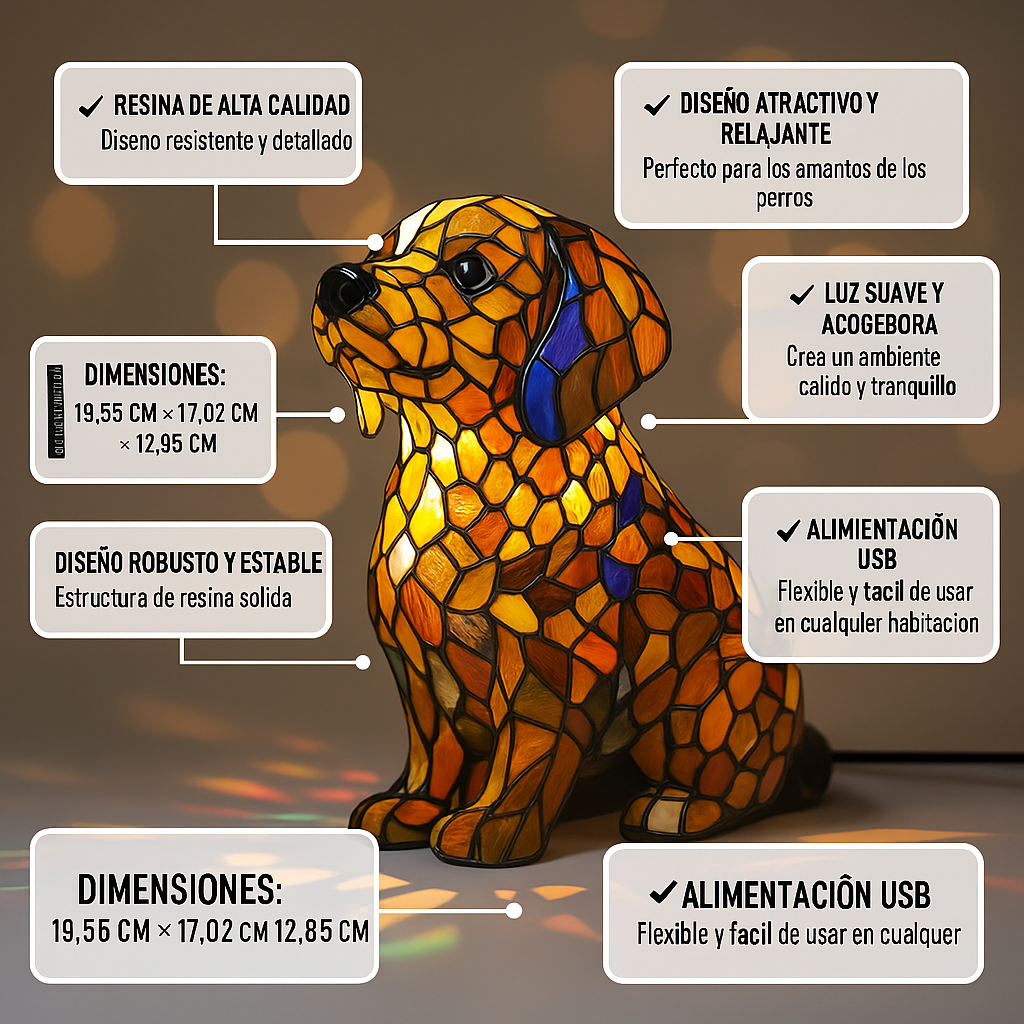 Buddy | Lámpara Espiritual Golden Retriever