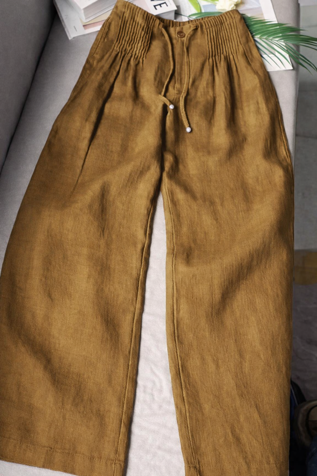 Zofia – Pantalones de algodón de pernera ancha