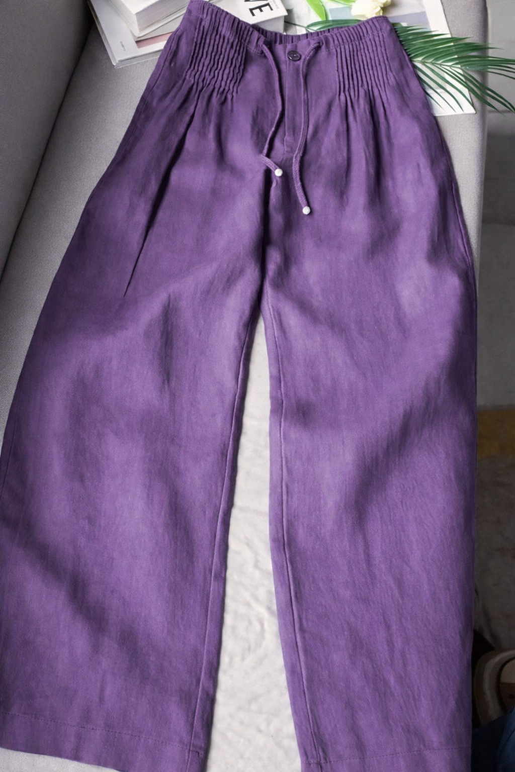 Zofia – Pantalones de algodón de pernera ancha