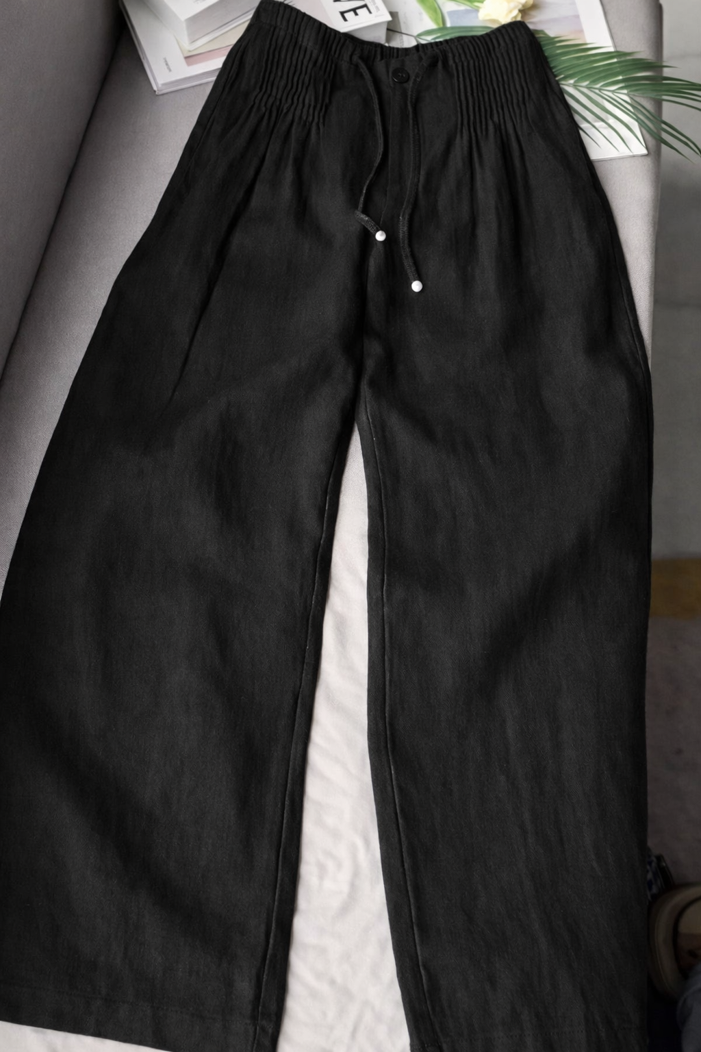 Zofia – Pantalones de algodón de pernera ancha