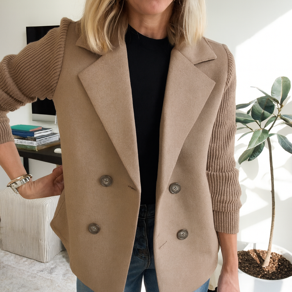 Sasha™ | Abrigo Blazer Acanalado