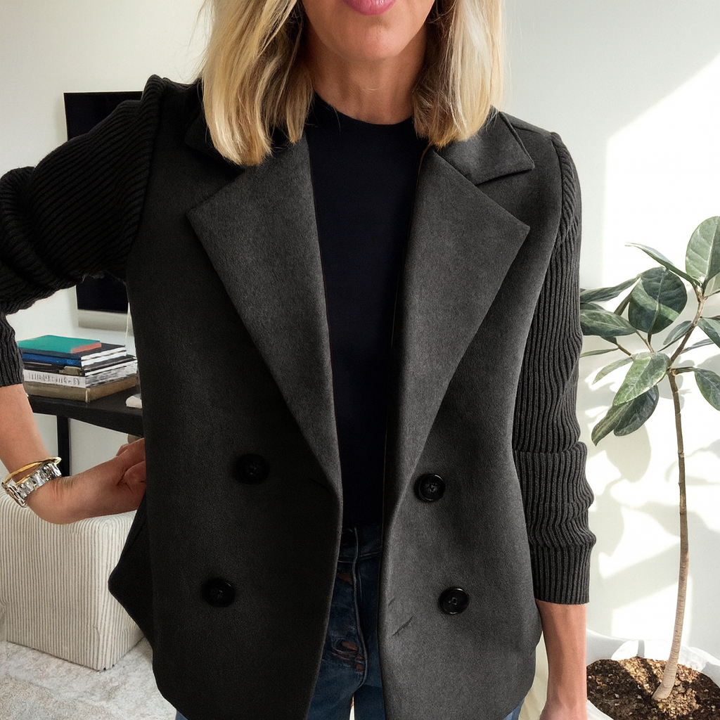 Sasha™ | Abrigo Blazer Acanalado