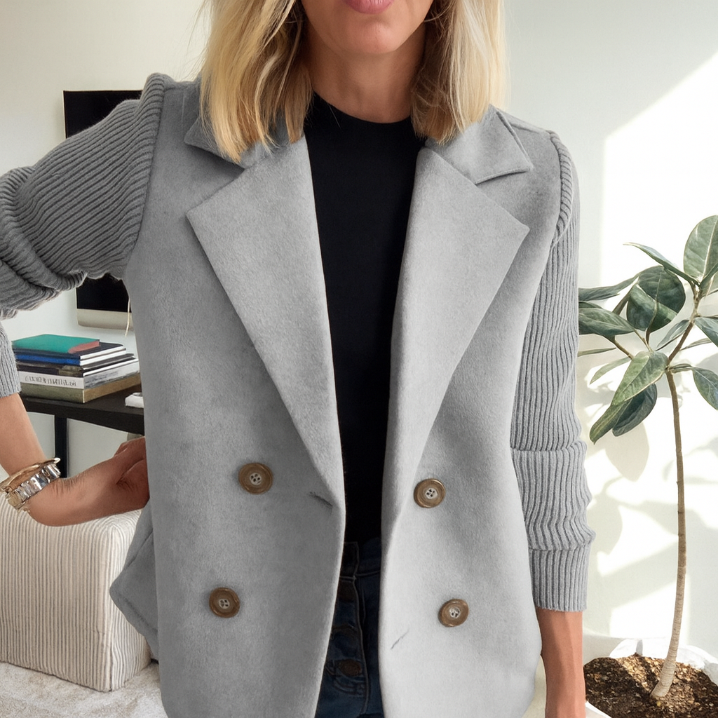 Sasha™ | Abrigo Blazer Acanalado