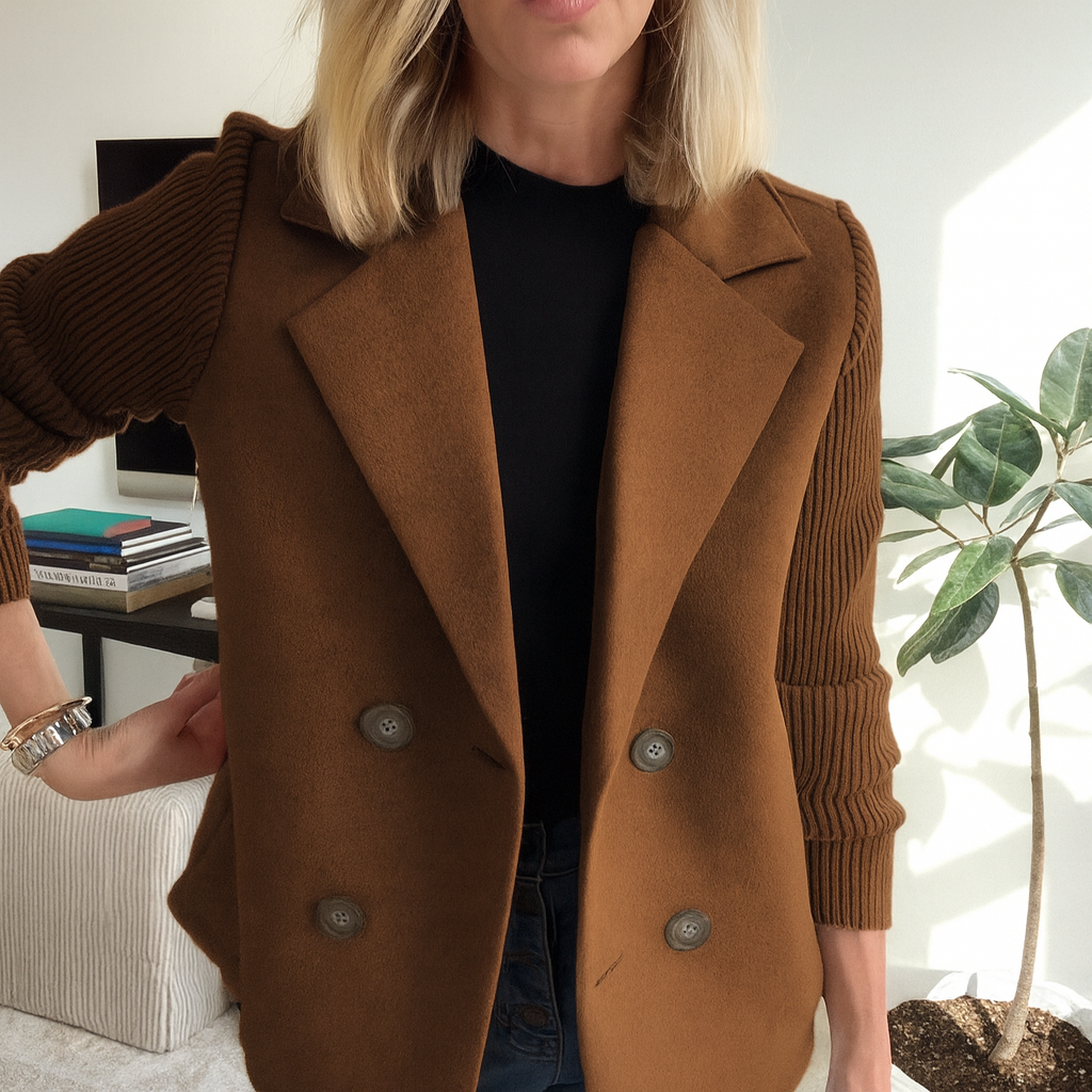 Sasha™ | Abrigo Blazer Acanalado