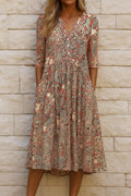 Harlow | Vestido midi elegante con escote en V