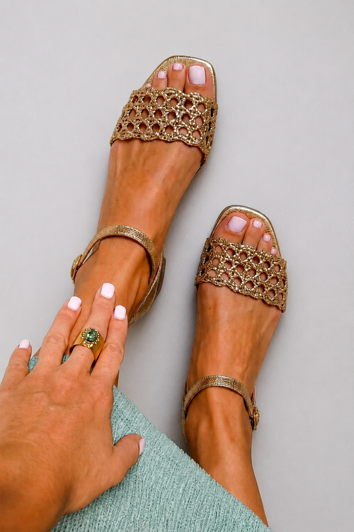 Aurora | Sandalias Doradas Encanto de Verano