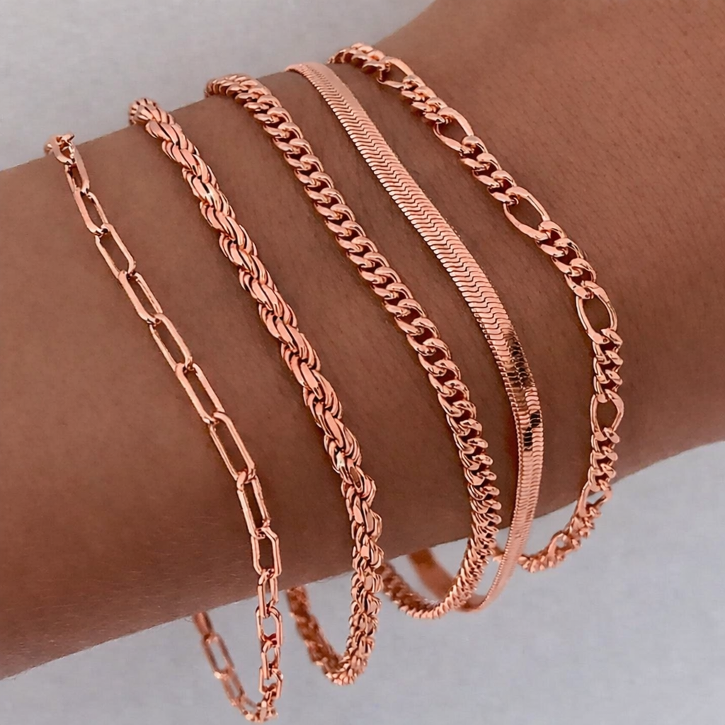 Ellis Renner | Set de pulseras | Dorado