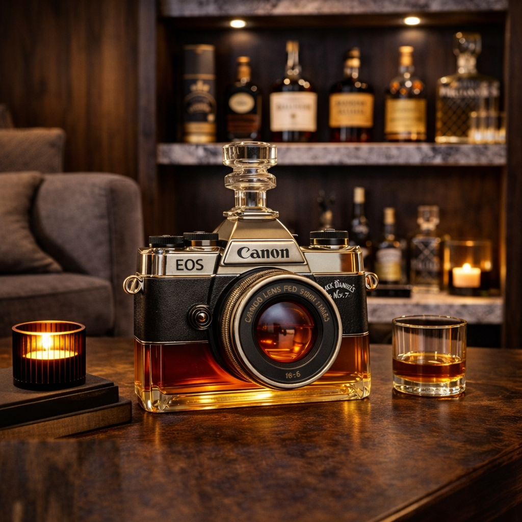 Camera Edición - Garrafa de Whisky