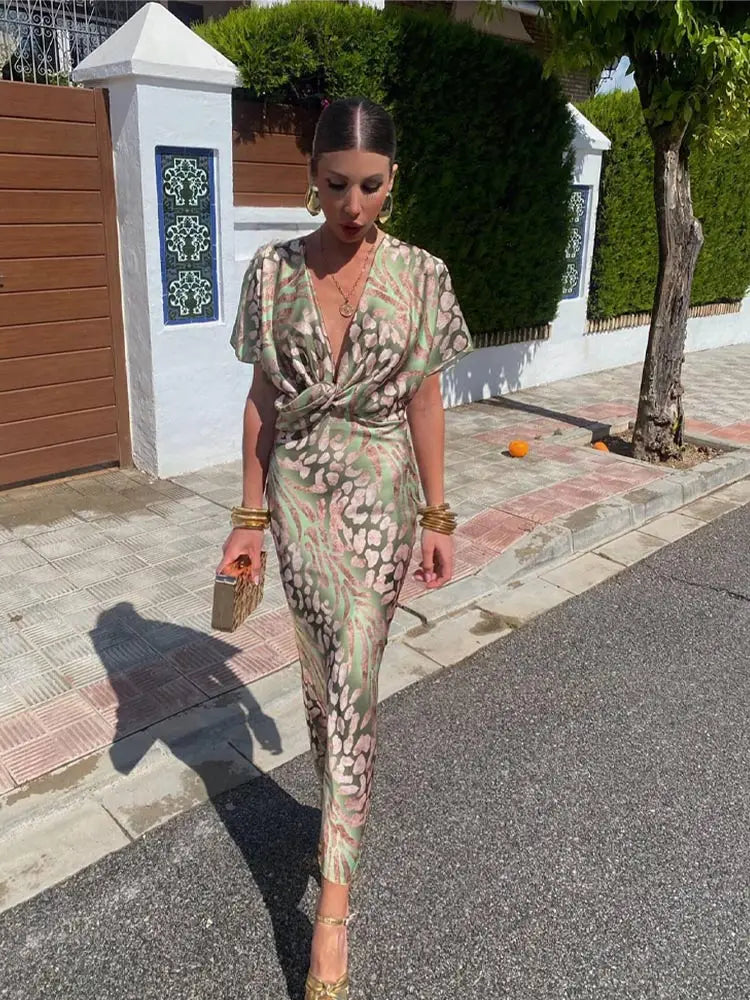 CLARANDRA - VESTIDO MIDI DE COBRE