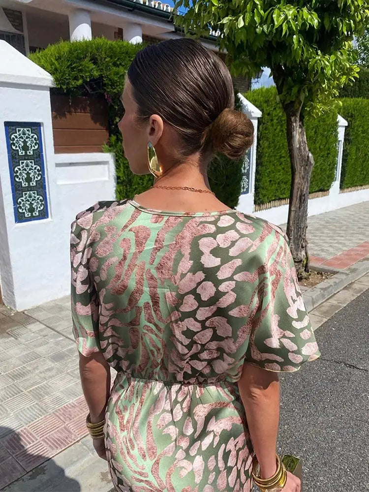 CLARANDRA - VESTIDO MIDI DE COBRE