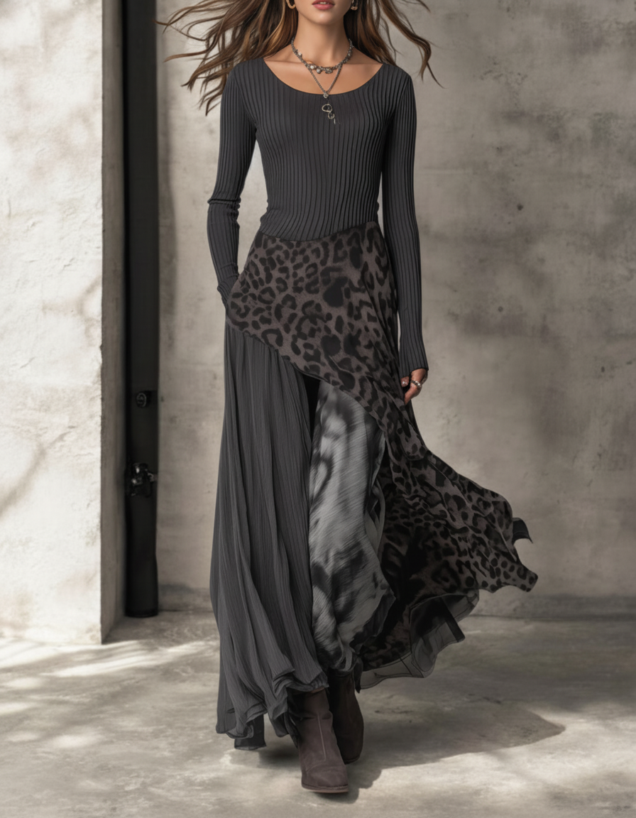 Clara - Vestido Largo Leopardo