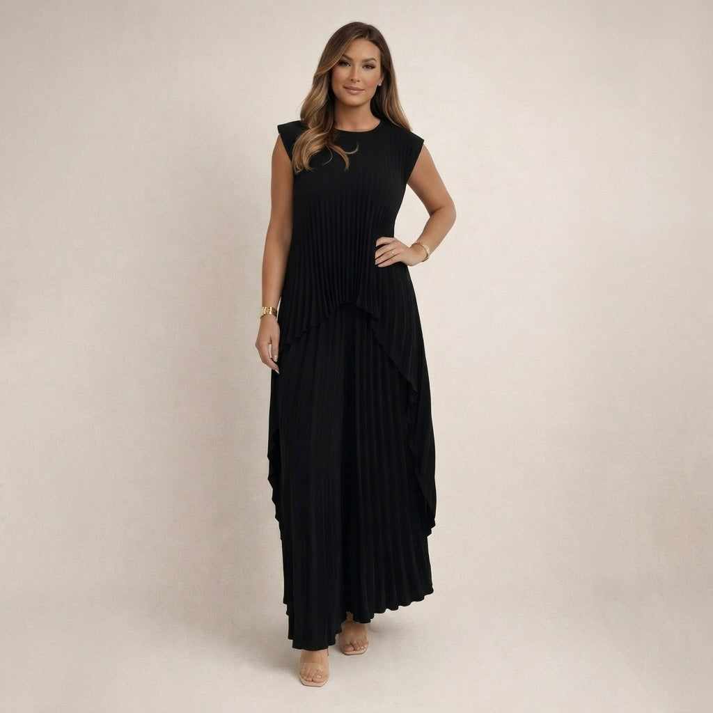 Halina | Conjunto Elegante con Pliegues