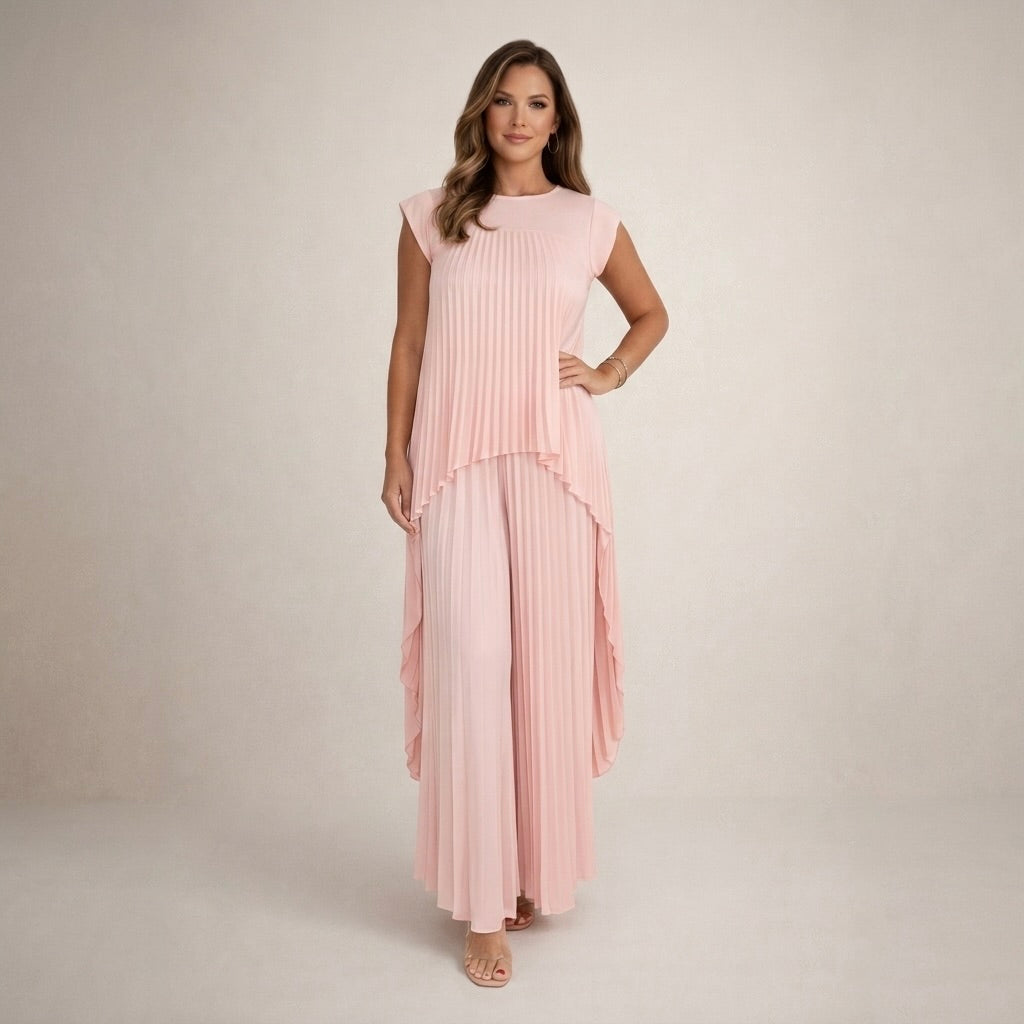 Halina | Conjunto Elegante con Pliegues