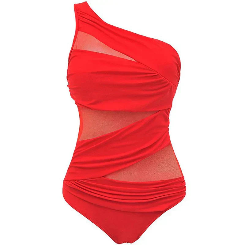 Nayla | Tu elegante traje de baño de un solo hombro en tallas cómodas