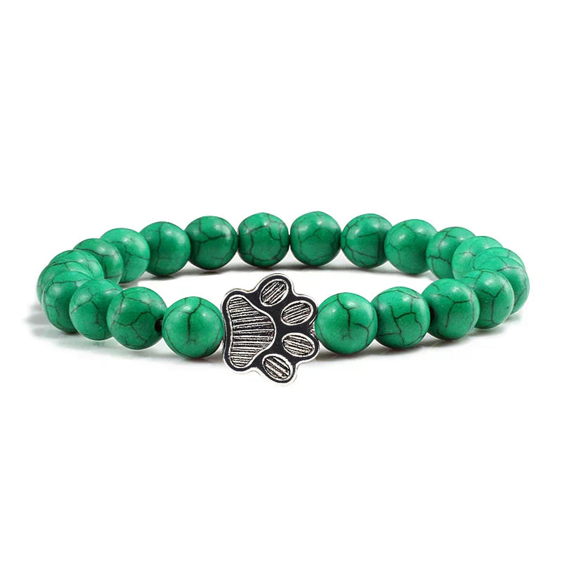 Pulsera con patas decoradas con cuentas