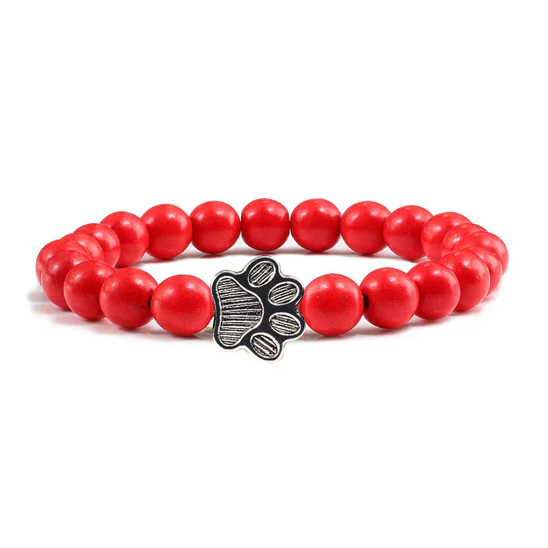 Pulsera con patas decoradas con cuentas
