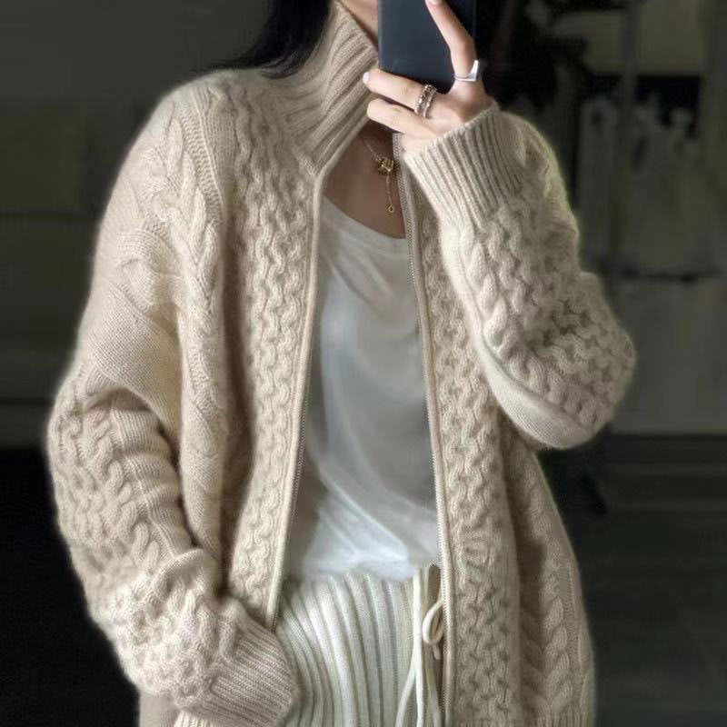 Elowen | Chaqueta de Cachemira con Cremallera