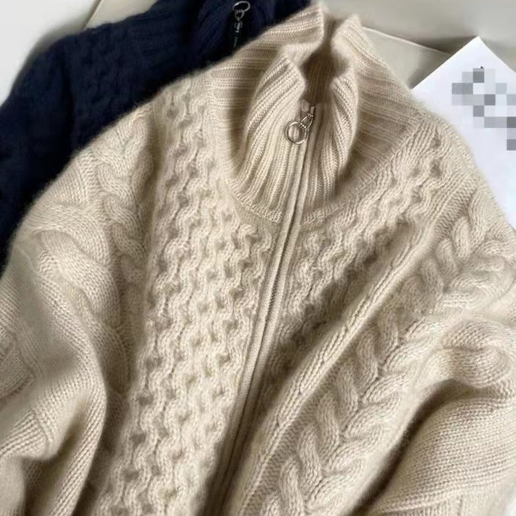 Elowen | Chaqueta de Cachemira con Cremallera