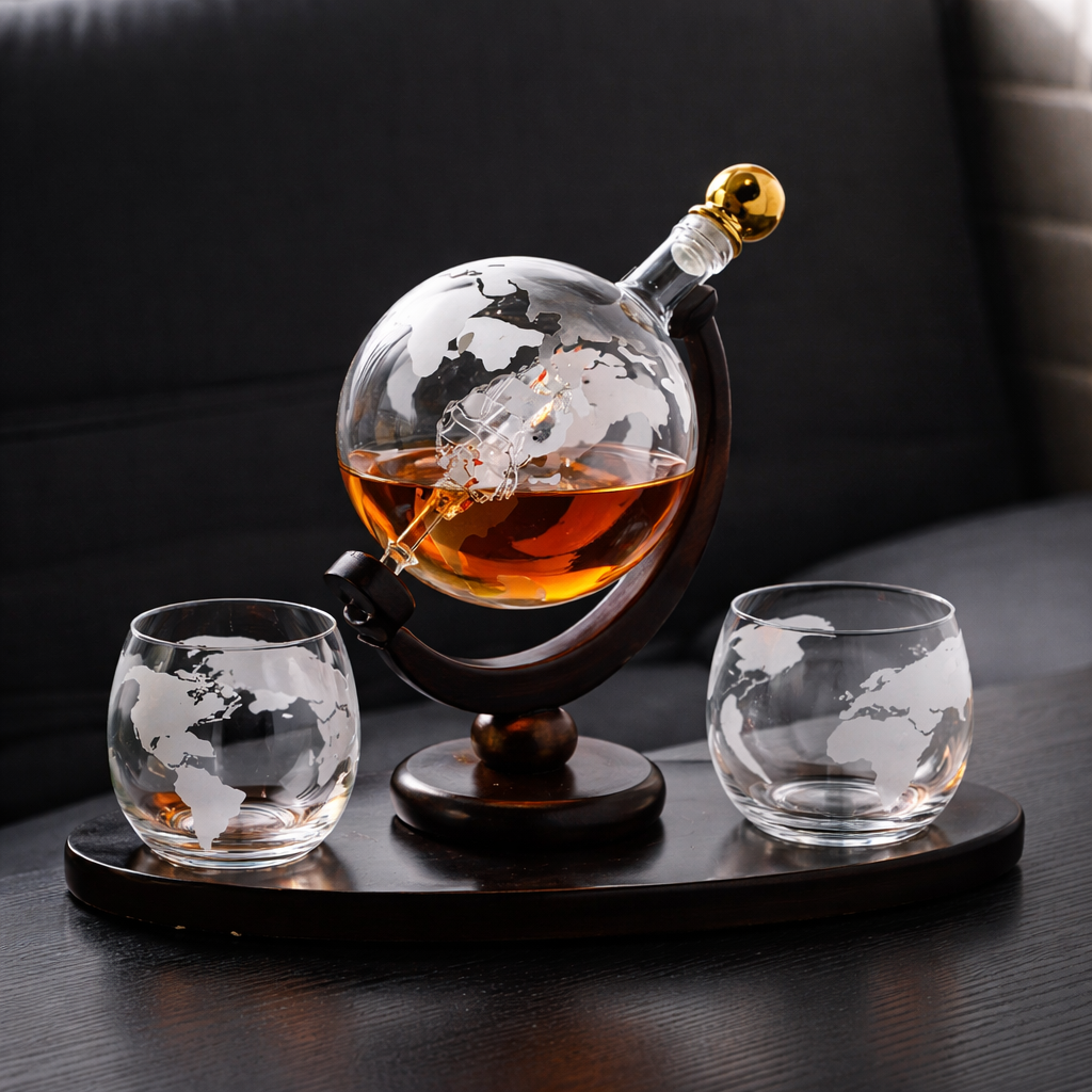 Garrafa de whisky - Edición Mapa del mundo
