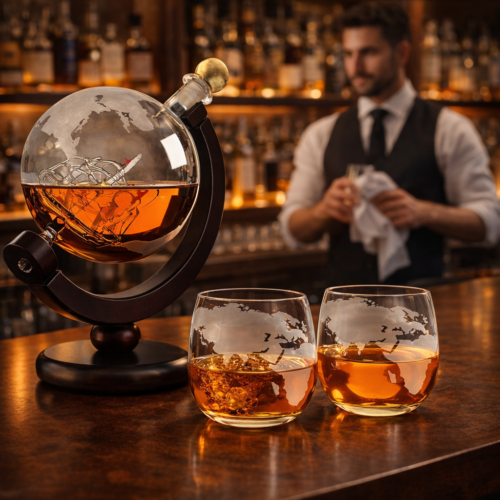 Garrafa de whisky - Edición Mapa del mundo